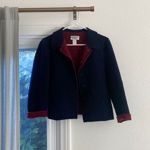 Pendleton Navy and Burgundy Women's Jacket
